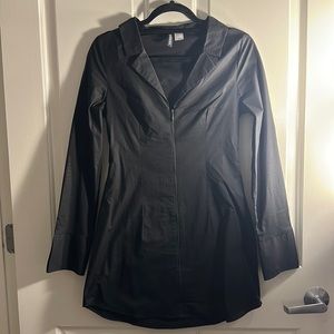H&M fitted black zipper dress